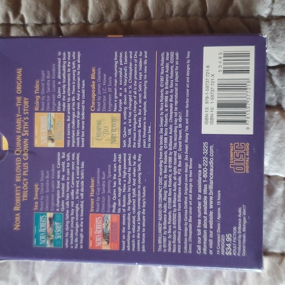 Books on CD #1 Bestsellers - Authors Collins, Roberts and Cornwell - Picture 9 of 16